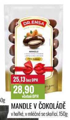 Ratio Mandle v čokoládě 150g nabídka