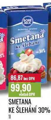 Ratio Smetana ke šlehání 30% 1l nabídka