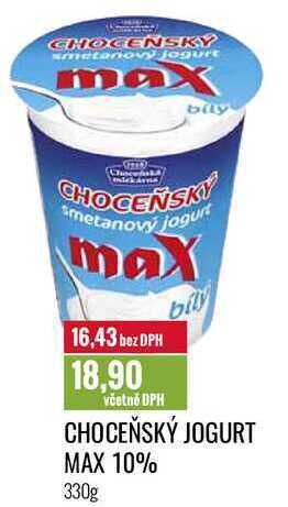 Ratio Choceňský jogurt max 10% 330g nabídka