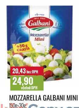 Ratio Mozzarella galbani mini 150g+30g nabídka