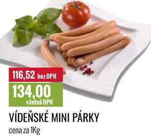 Ratio Vídeňské mini párky cena za 1kg nabídka