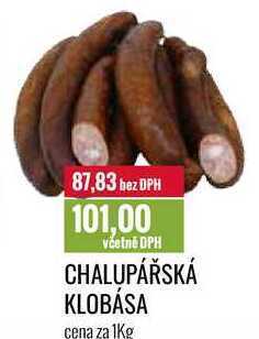 Ratio Chalupářská klobása cena za 1kg nabídka