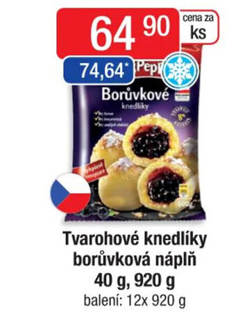 Qanto Tvarohové knedlíky borůvková náplň 40 g, 920 g nabídka