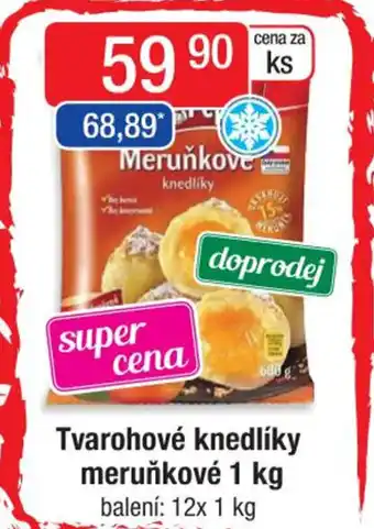 Qanto Tvarohové knedlíky meruňkové 1 kg nabídka