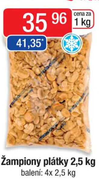 Qanto Žampiony plátky 2,5 kg nabídka