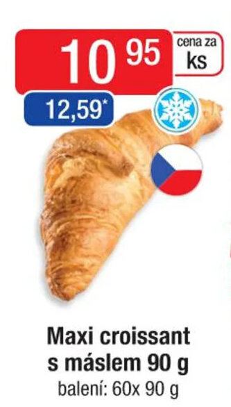 Qanto Maxi croissant s máslem 90 g nabídka