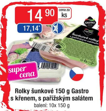 Qanto Rolky šunkové 150 g Gastro s křenem, s pařížským salátem nabídka