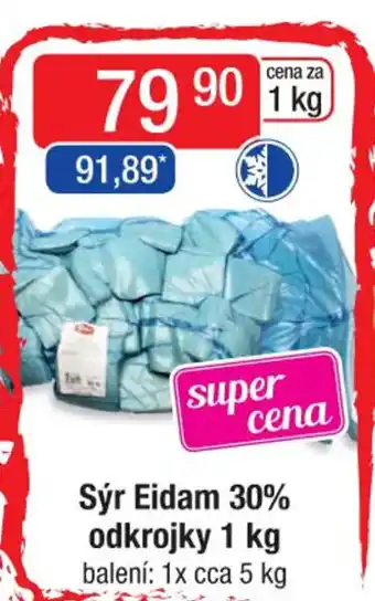Qanto Sýr Eidam 30% odkrojky 1 kg nabídka
