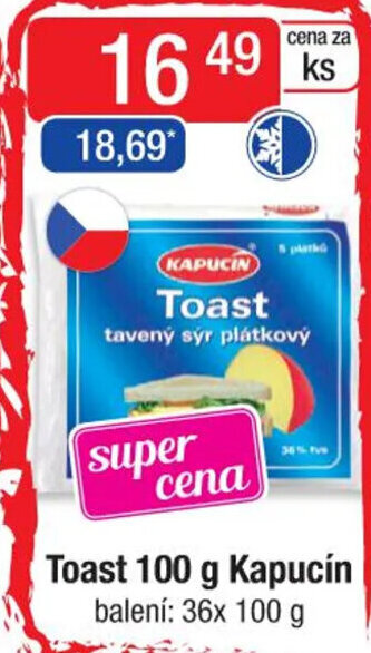 Qanto Toast 100 g Kapucín nabídka