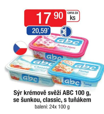 Qanto Sýr krémově svěží ABC 100 g, se šunkou, classic, s tuňákem nabídka