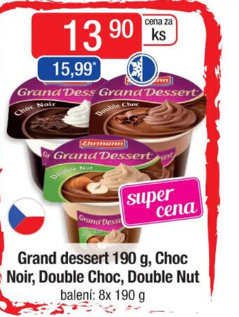 Qanto Grand dessert 190 g, Choc Noir, Double Choc, Double Nut nabídka