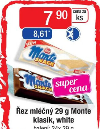 Qanto Řez mléčný 29 g Monte klasik, white nabídka