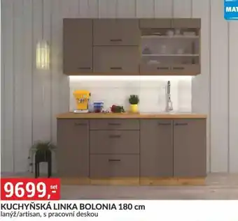 Baumax KUCHYŇSKÁ LINKA BOLONIA 180 cm lanýž/artisan, s pracovní deskou nabídka