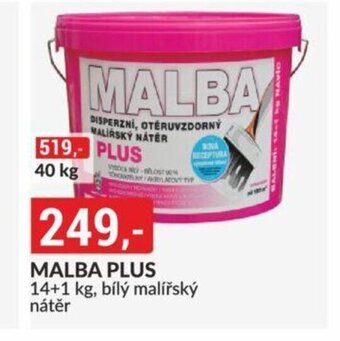 Baumax MALBA PLUS 14+1 kg, bílý malířský nátěr nabídka