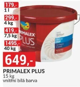 Baumax PRIMALEX PLUS 15 kg vnitřní bílá barva nabídka