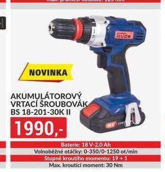 Baumax Akumulátorový vrtací šroubovák nabídka