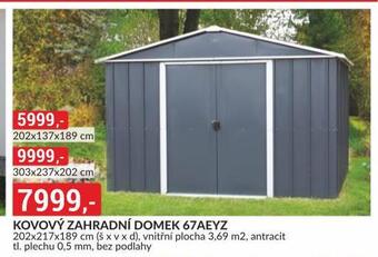 Baumax Kovový zahradní domek nabídka