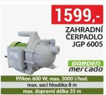 Baumax ZAHRADNÍ ČERPADLO JGP 6005 nabídka