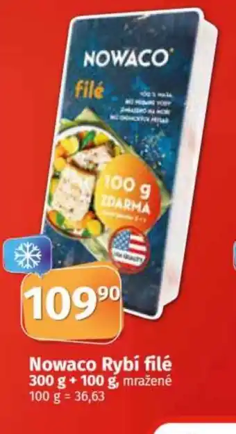 COOP TIP Nowaco Rybí filé 300 g + 100 g, mražené 100 g = 36,63 nabídka