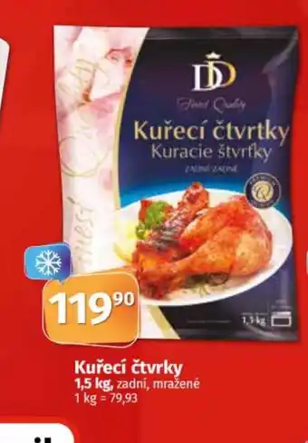 COOP TIP Kuřecí čtvrky 1,5 kg, zadní, mražené 1 kg = 79,93 nabídka
