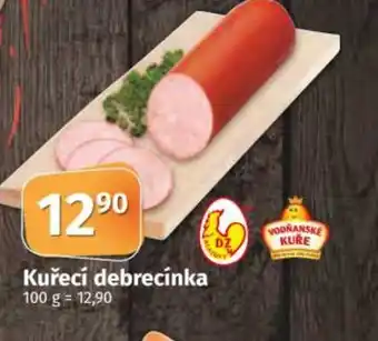 COOP TIP Kuřecí debrecínka 100 g = 12,90 nabídka