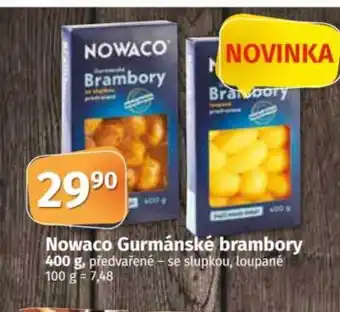 COOP TIP Nowaco Gurmánské brambory 400 g, předvařené - se slupkou, loupané 100 g = 7,48 nabídka