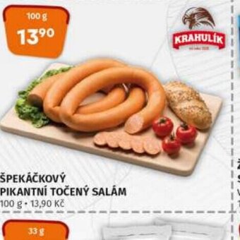 COOP TIP ŠPEKÁČKOVÝ PIKANTNÍ TOČENÝ SALÁM nabídka