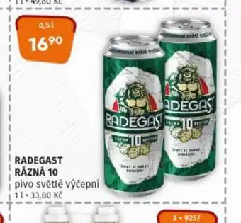 COOP TIP RADEGAST RÁZNÁ 10 pivo světlé výčepní 11.33,80 Kč nabídka