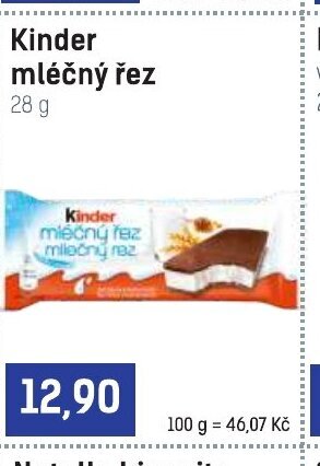 COOP TIP Kinder mléčný řez nabídka