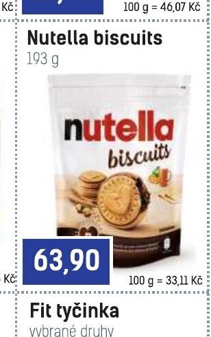 COOP TIP Nutella biscuits 193 g nabídka