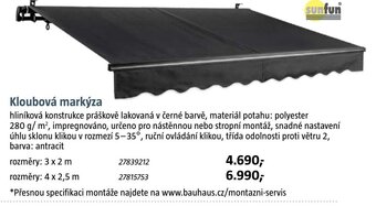 Bauhaus Kloubová markýza nabídka