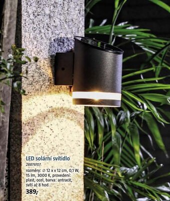 Bauhaus LED solární svítidlo nabídka