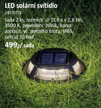 Bauhaus LED solární svítidlo nabídka