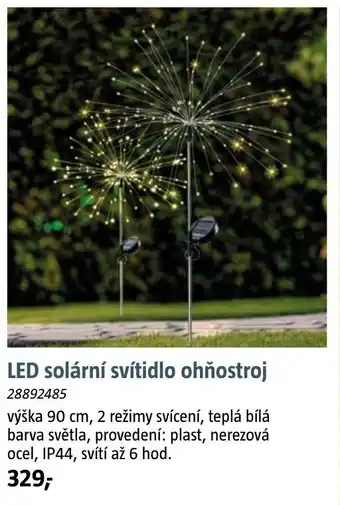 Bauhaus LED solární svítidlo ohňostroj nabídka