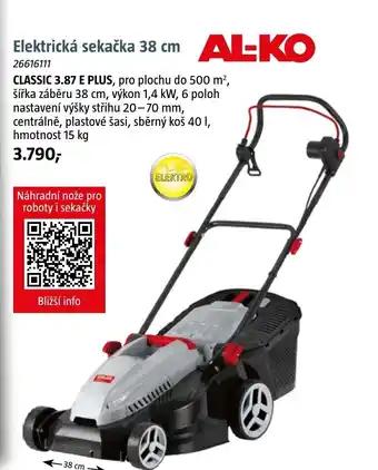 Elektrická sekačka 38 cm