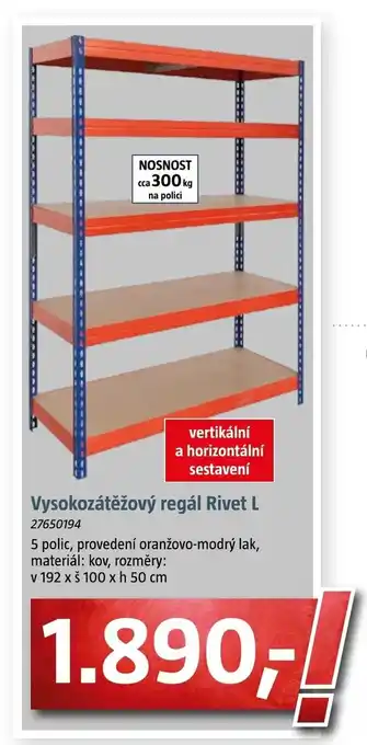 Bauhaus Vysokozátěžový regál Rivet L nabídka