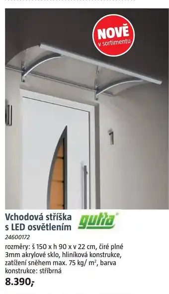 Bauhaus Vchodová stříška s LED osvětlením nabídka