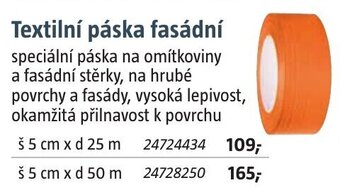 Bauhaus Textilní páska fasádní nabídka