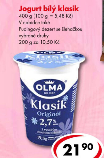 CBA Jogurt bílý klasik nabídka