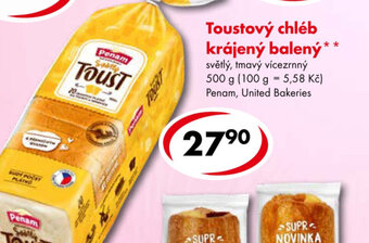 CBA Toustový chléb krájený balený** nabídka