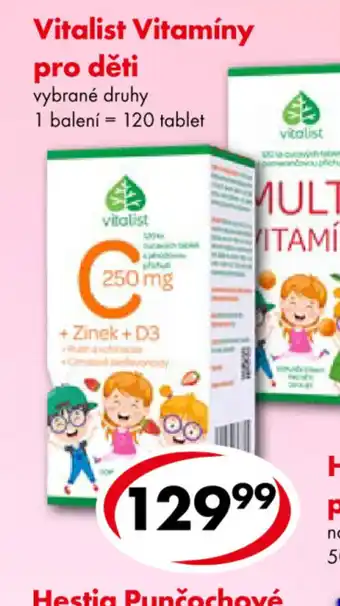CBA Vitalist Vitamíny pro děti nabídka