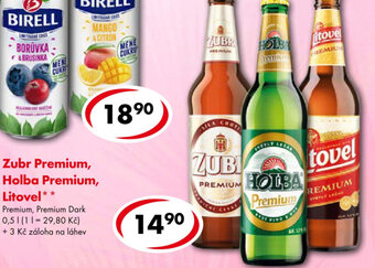 CBA Zubr Premium, Holba Premium, Litovel** nabídka