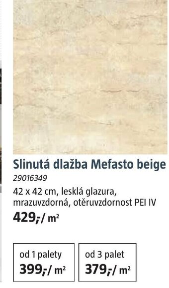 Bauhaus Slinutá dlažba Mefasto beige Slinutá dlažba Earthstone nabídka