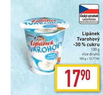 Billa Lipánek tvarohový -30% cukru 130 g nabídka