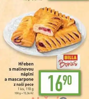 Billa Hřeben s malinovou náplní a mascarpone z naší pece 1 ks, 110 g nabídka