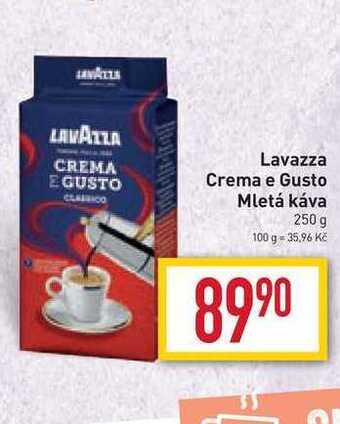 Billa Lavazza crema e gusto mletá káva 250 g nabídka