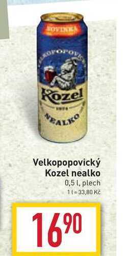 Billa Velkopopovický kozel nealko 0,5 l, plech nabídka