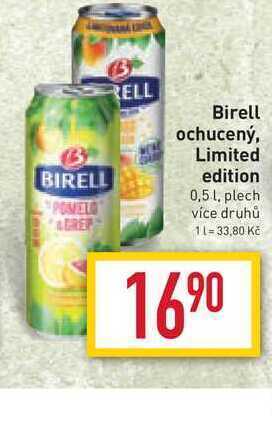 Billa Birell ochucený, limited edition 0,5 l, plech nabídka