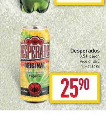 Billa Desperados 0,5 l, plech nabídka