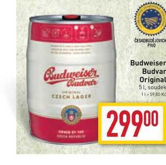 Billa Budweiser budvar original 5 l, soudek nabídka